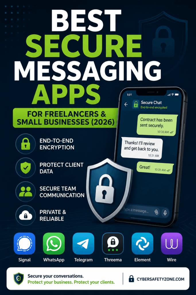 Best secure messaging apps for freelancers and small businesses with end-to-end encryption to protect client data and business communication in 2026.