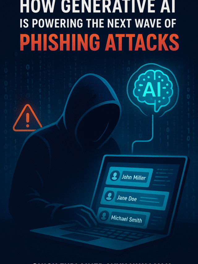 How Generative AI Is Powering the Next Wave of Phishing Attacks — Cybersecurity Awareness Poster (2025)