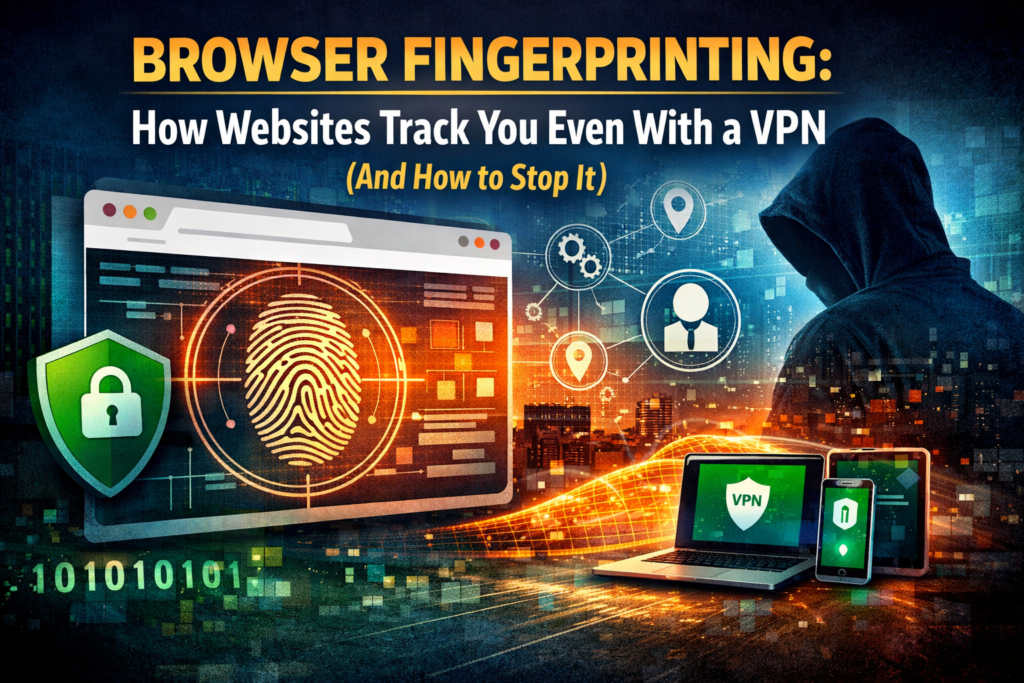 Browser fingerprinting tracking a user online even when using a VPN