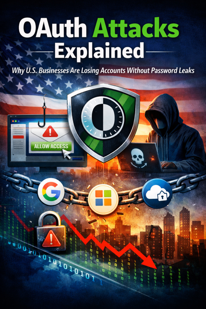 OAuth attacks threatening U.S. small business and freelancer accounts with cloud app access, phishing, and token hijacking