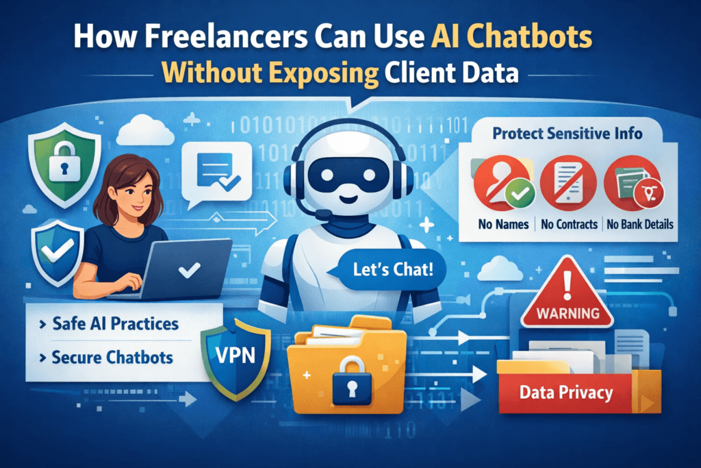 How freelancers can use AI chatbots without exposing client data while protecting privacy and business information