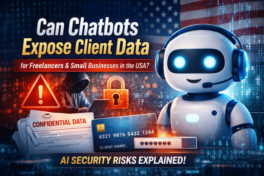 Can chatbots expose client data for freelancers and small businesses in the USA showing AI security risks and data leakage threats