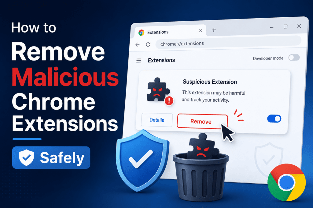 How to remove malicious Chrome extensions safely step by step guide for detecting and deleting harmful browser extensions