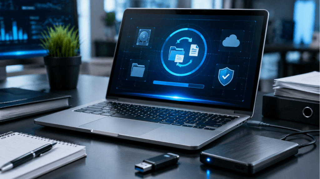 How to recover permanently deleted files on a Windows laptop using backup and data recovery software